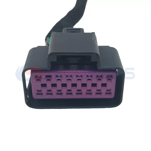 16-Pin Female CT16-0087M Car Connector Black Auto Parts with ABS and Nylon Housing Copper Contact Material
